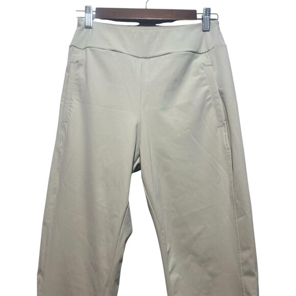 Carbon38 Kick Flare Pants Womens Small Beige High Rise Bootcut Pilates Workout - Picture 6 of 16